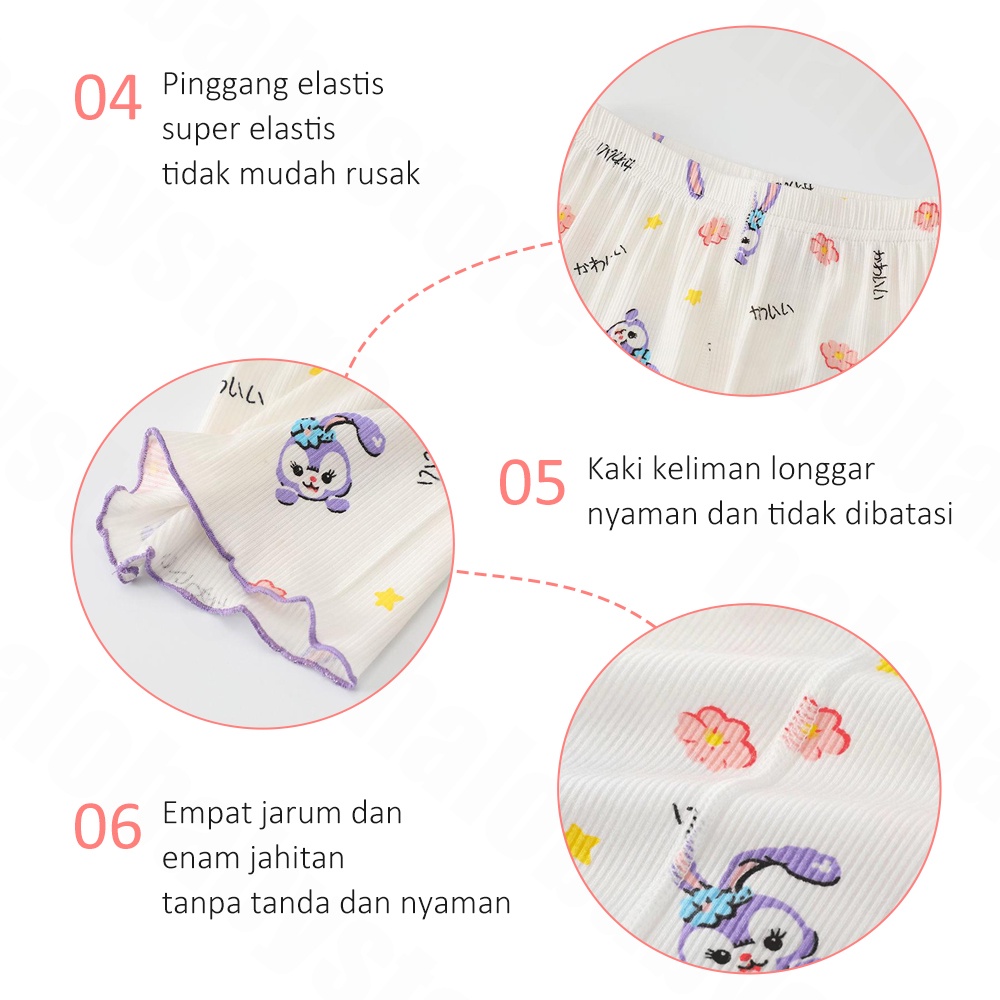 Halobaby Piyama anak Perempuan/Baju tidur anak Lengan Pendek/Piyama Sutra Es Anak Perempuan