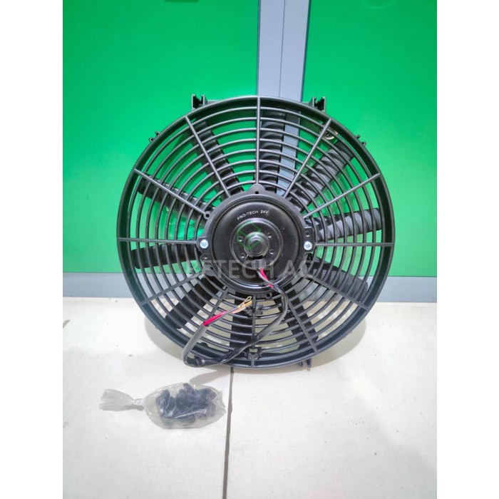 Extrafan 12 in 24 volt rangka plastik komplit Kipas Ac Mobil