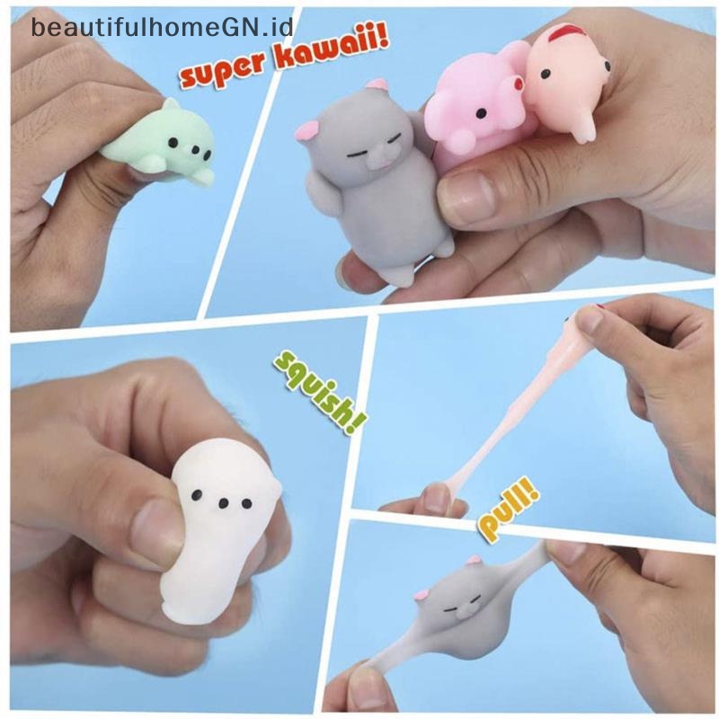 {Cantik} 24pcs Mainan Squishy Hewan Lucu Bola Antistress Mochi Toy Mainan Penghilang Stress~