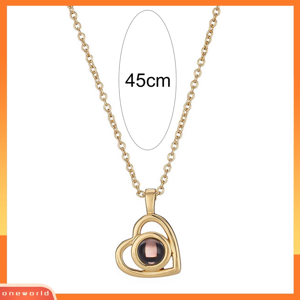 [ONE] Kalung Romantis Mudah Dipakai Alloy Valentines Day Heart Rantai Klavikula Untuk Pasangan