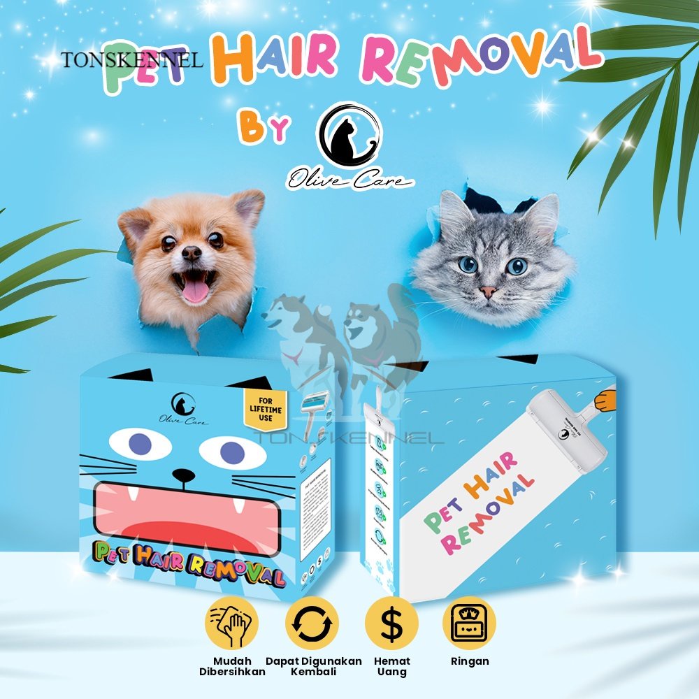 Olive Care Pembersih Bulu Kucing/Anjing PET HAIR REMOVAL yaitu Lint Roller Portable Jangka Panjang (Lifetime Use) untuk Pembersih Baju/Pakaian, Sofa, Tempat Tidur dll