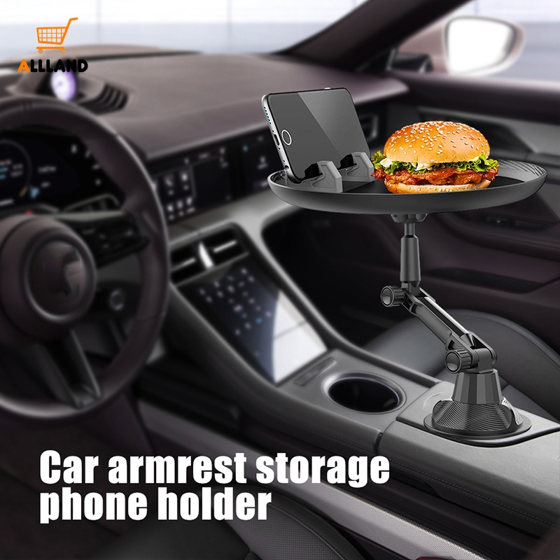 Kreatif Multifungsi Car Mounted Food Tray Phone Holder/Stand Minuman Otomotif Portable Adjustable/Rak Penyimpanan Hemat Ruang Dalam Kendaraan