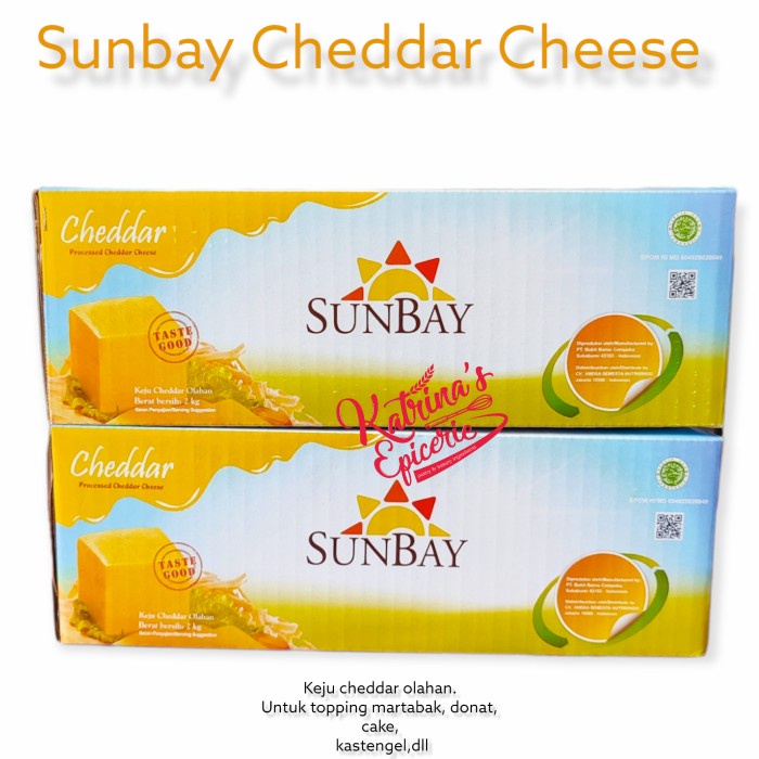 

Terbaru- Keju Sunbay Cheddar Cheese 500 Gram Parut Blok Untuk Kastengel