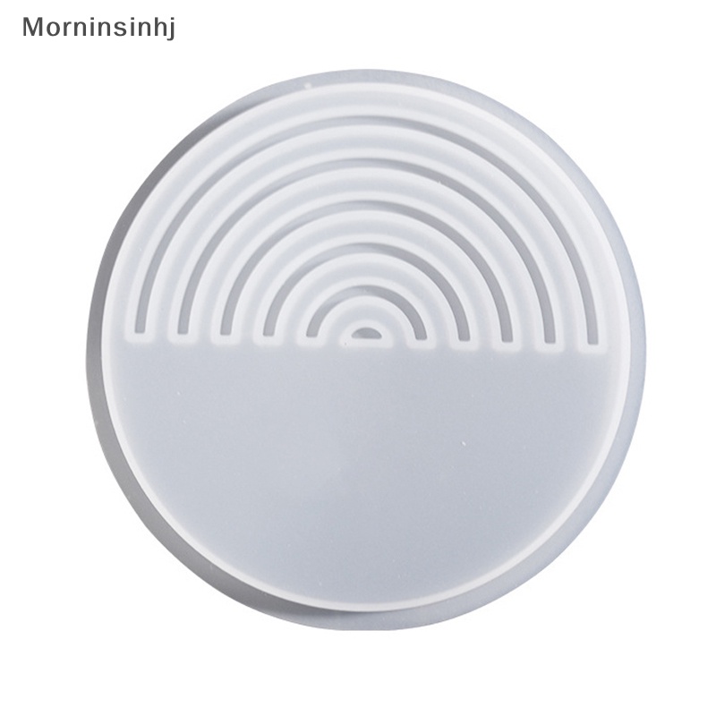 Mornin Half Moon Round Striped Silicone Mold Cetakan Tatakan Gelas Kopi Untuk Kerajinan DIY id