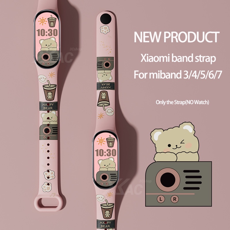 Strap for Mi band 7 6 Bracelet Sport Silicone Miband4 miband 5 Wrist correa Replacement Wristband for xiaomi Mi band 4 3 5 6 7