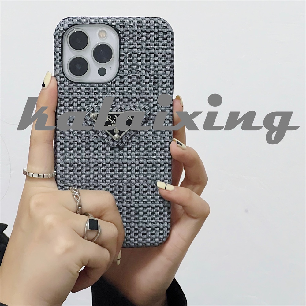 Casing Soft Phone Tekstur Warna-Warni Untuk iPhone 14 Pro Max 13 Pro Max 12 Pro Max11 Casing Soft Prada 3D