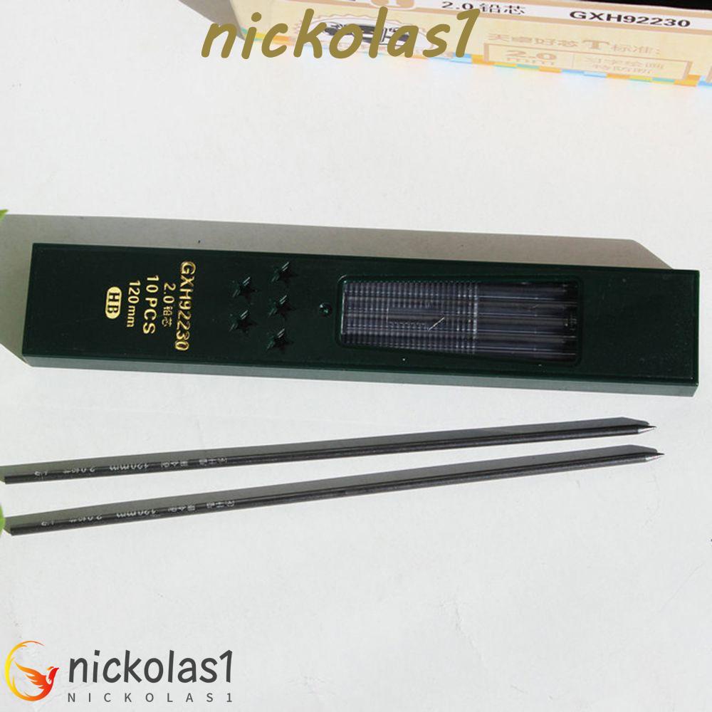 Nickolas1 Pena Refill Pensil Mekanik 120mm Panjang 2.0mm Pensil Tulis Otomatis Untuk Perlengkapan Sekolah