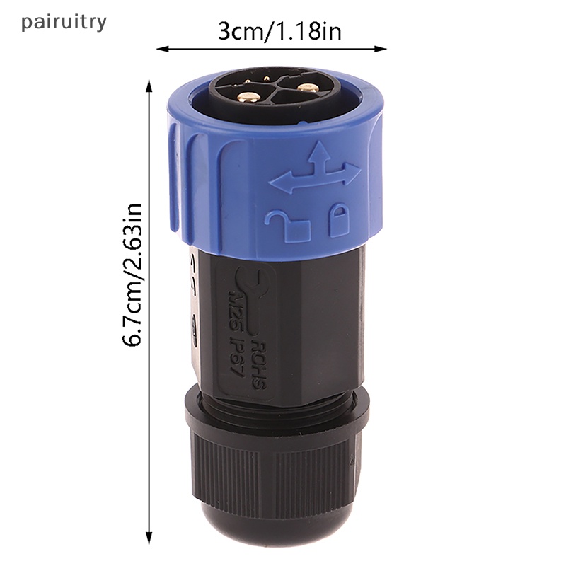 Soket Colokan Charger Motor PRT 50A Male Female M23 Konektor IP67 PRT