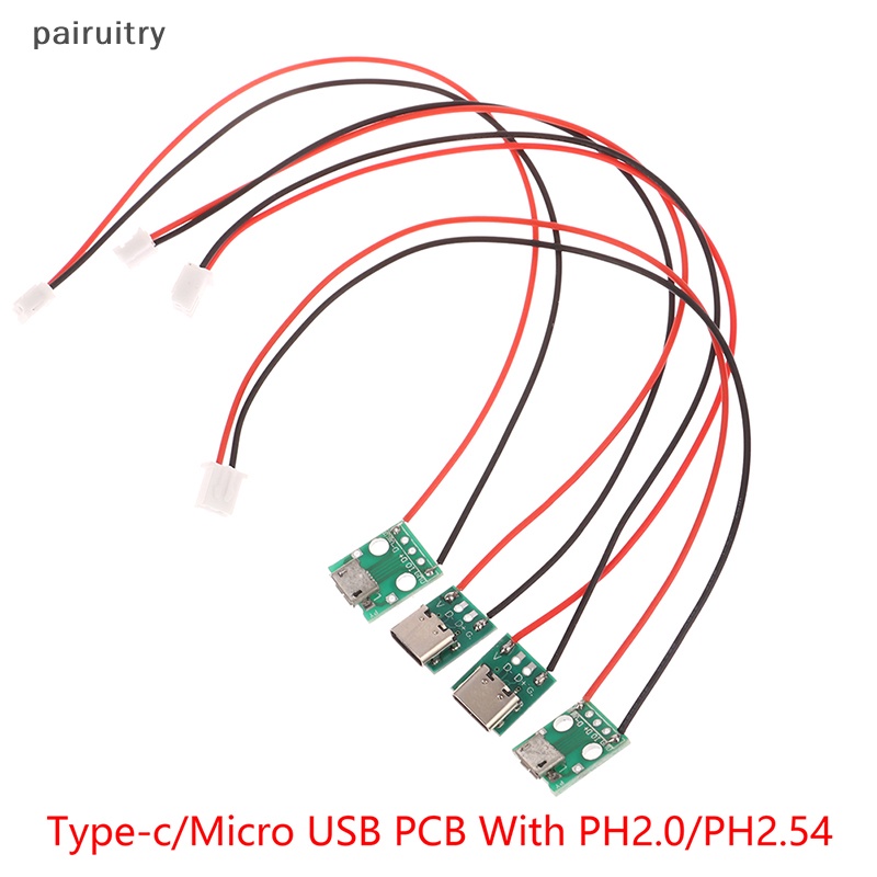 Prt Type-c PCB Dengan Adaptor Converter Cabel Micro USB To DIP Female Connector Breakout Board Kabel Cas Solder Board Socket PRT