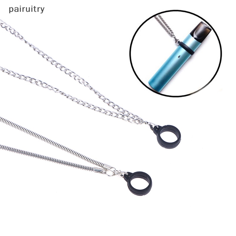 Prt Tali Leher Rantai Gantung Logam Portabel Anti Hilang Lingkaran Cincin Silikon Lanyard PRT