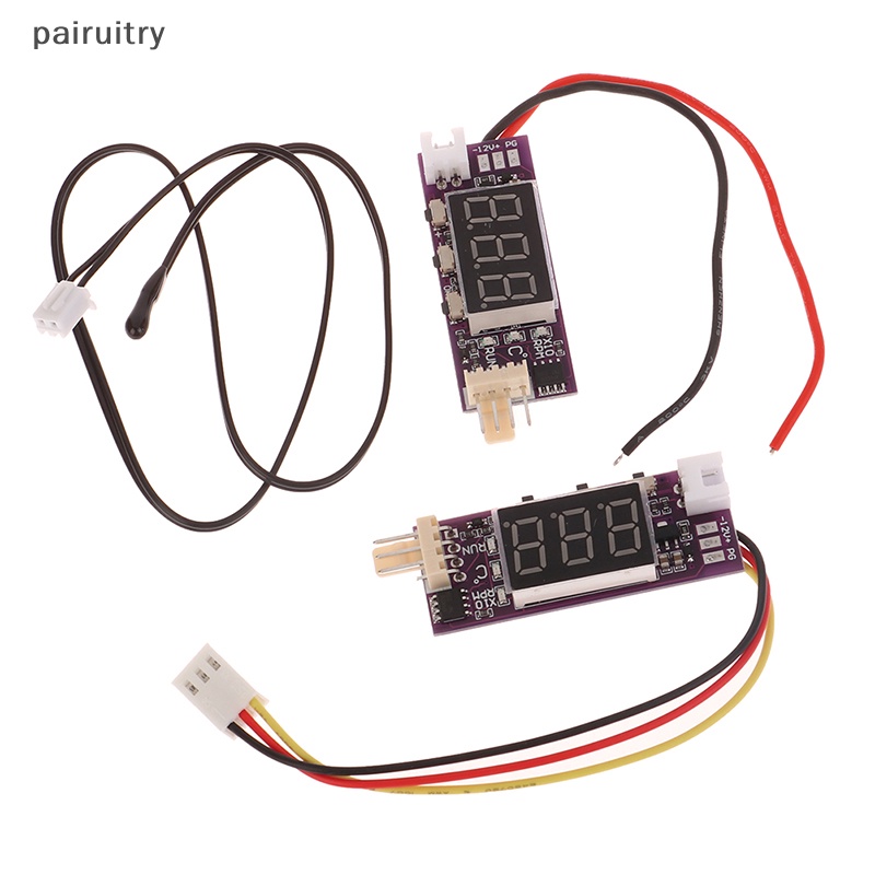 Prt Kecil 4kabel DC12V PWM Temperature Control Gubernur Digital Display Mendukung Shutdown Kipas Internal 3A PRT