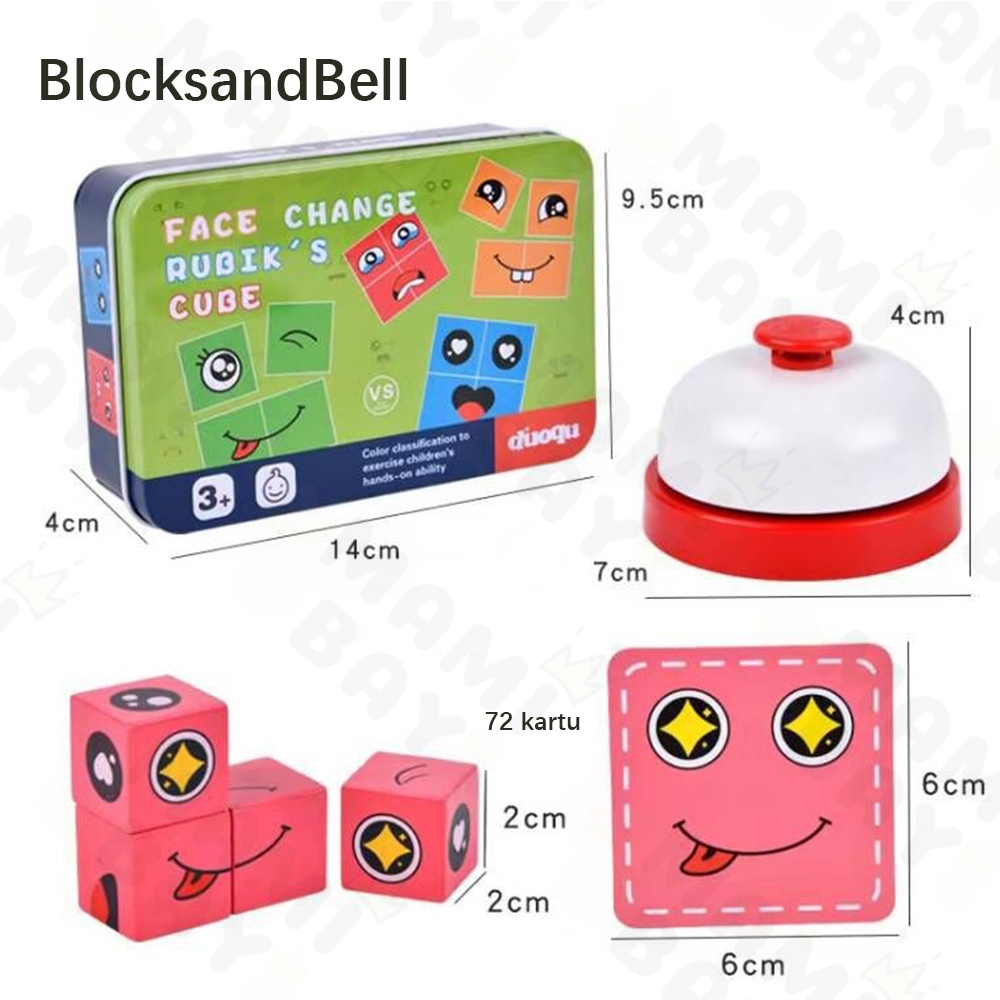 Mamibayi Face Changing Cube  Puzzle Anak Mainan Edukasi Family Game