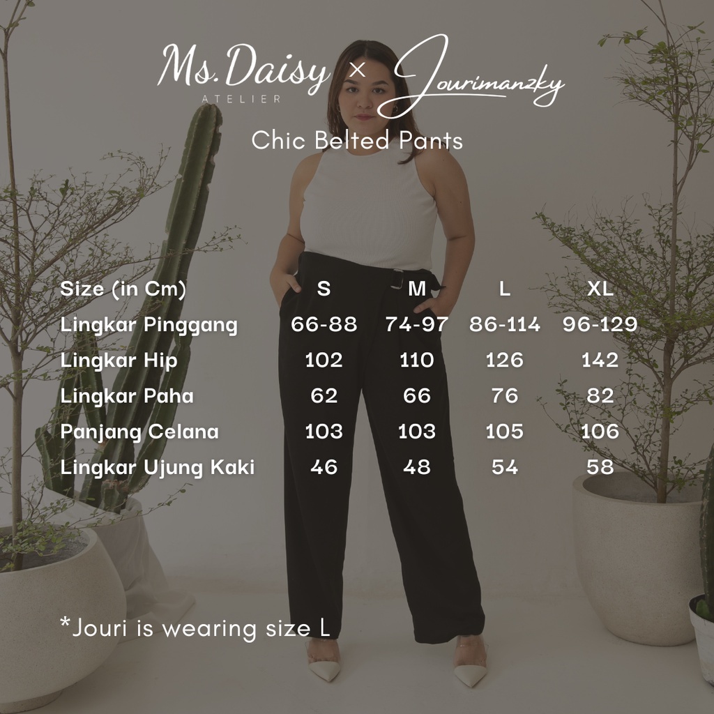 [Ms Daisy x Jourimanzky] Chic belted pants / Celana Panjang Wanita / Kulot / Culotte