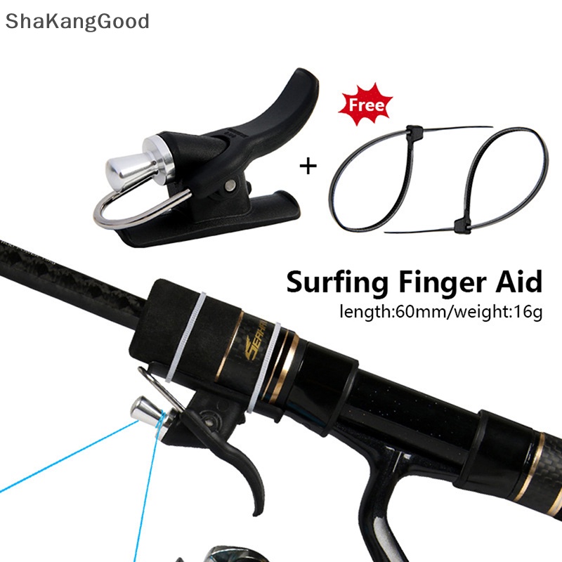 Skid 1PC Baru Breakaway Marine Fishing Launch Gun Clamp Tombol Jempol Surfing Casg Trigger Barrel Clip Alat Pelindung Jari Ikan SKK