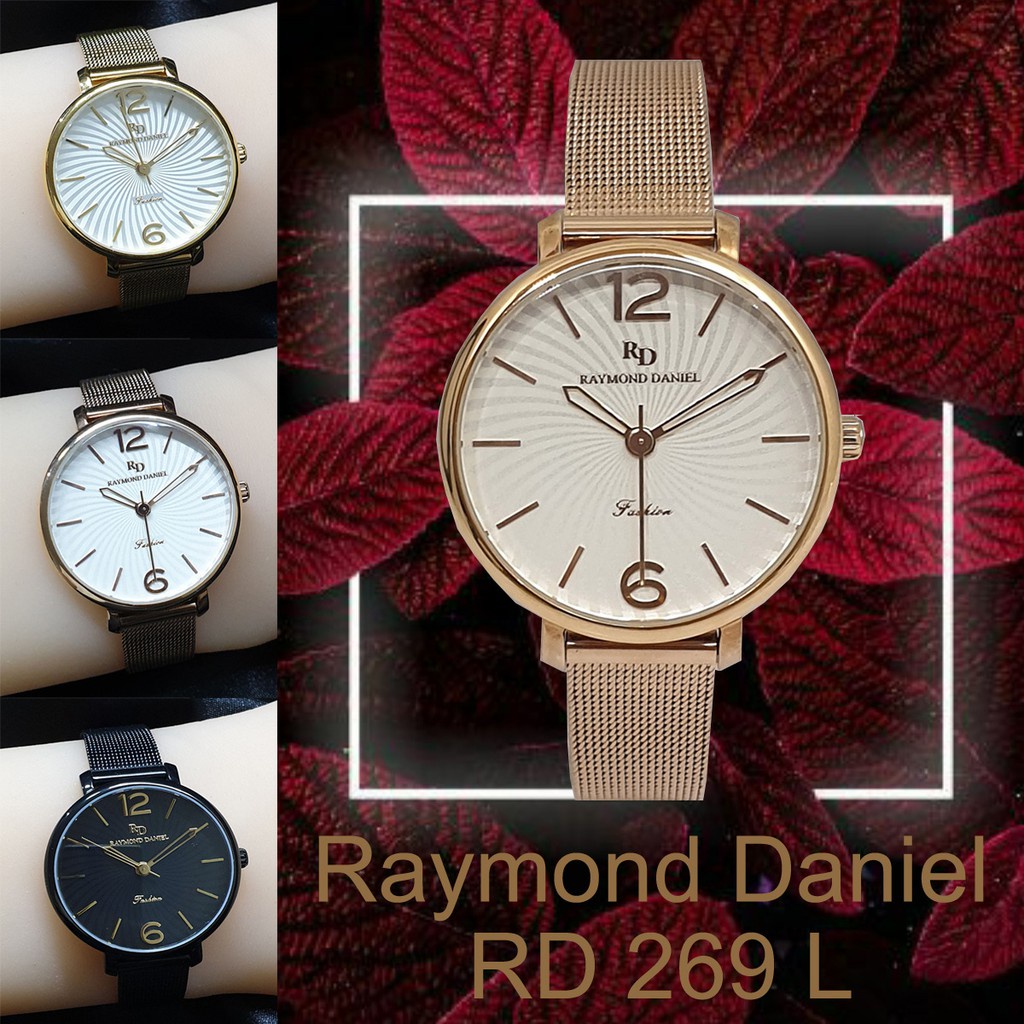 Raymond Daniel RD 269 All Stainless Steel Jam Tangan Wanita Original Dia 3,4 Cm