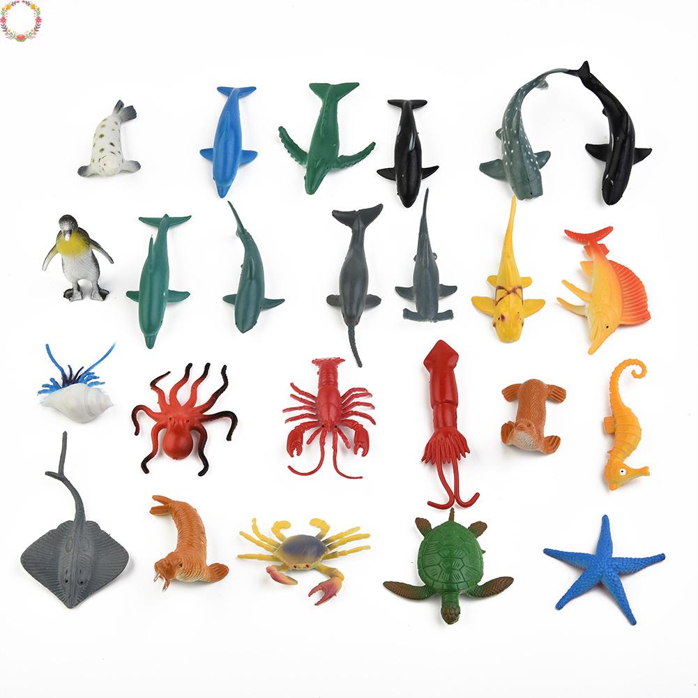 Hot Sale Ocean Sea Creatures Toys Turtle Lifelike Animals Figure Dekorasi Rumah 6cm 2.3 Inch 24Pcs /Set Model Hewan Laut