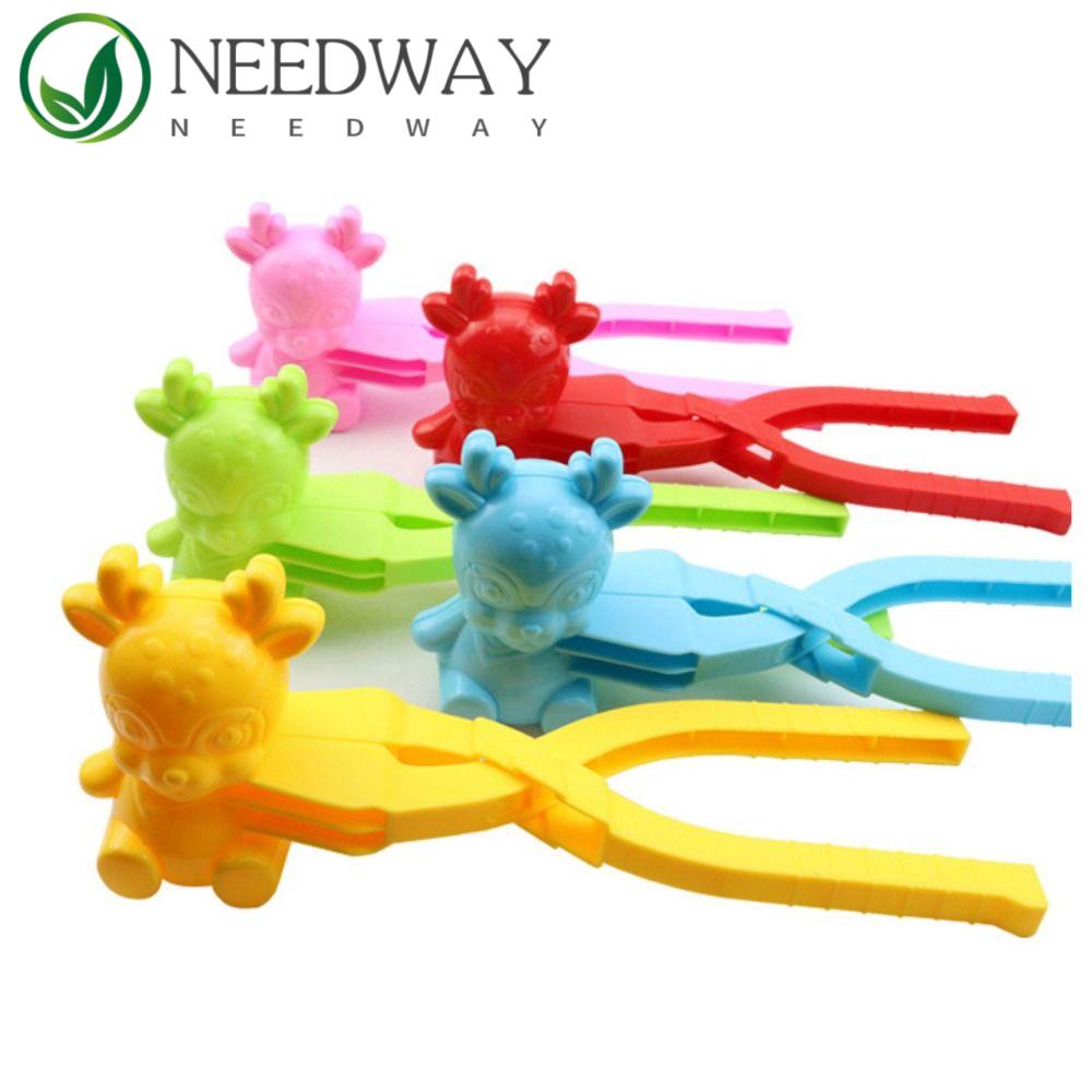 Needway  Sika Deer Snowball Holder Mainan Salju Mainan Sport Snowballs Mold Sports Toys Snow Shovel Snowballs Fight Mainan Luar Ruangan Snowball Clip