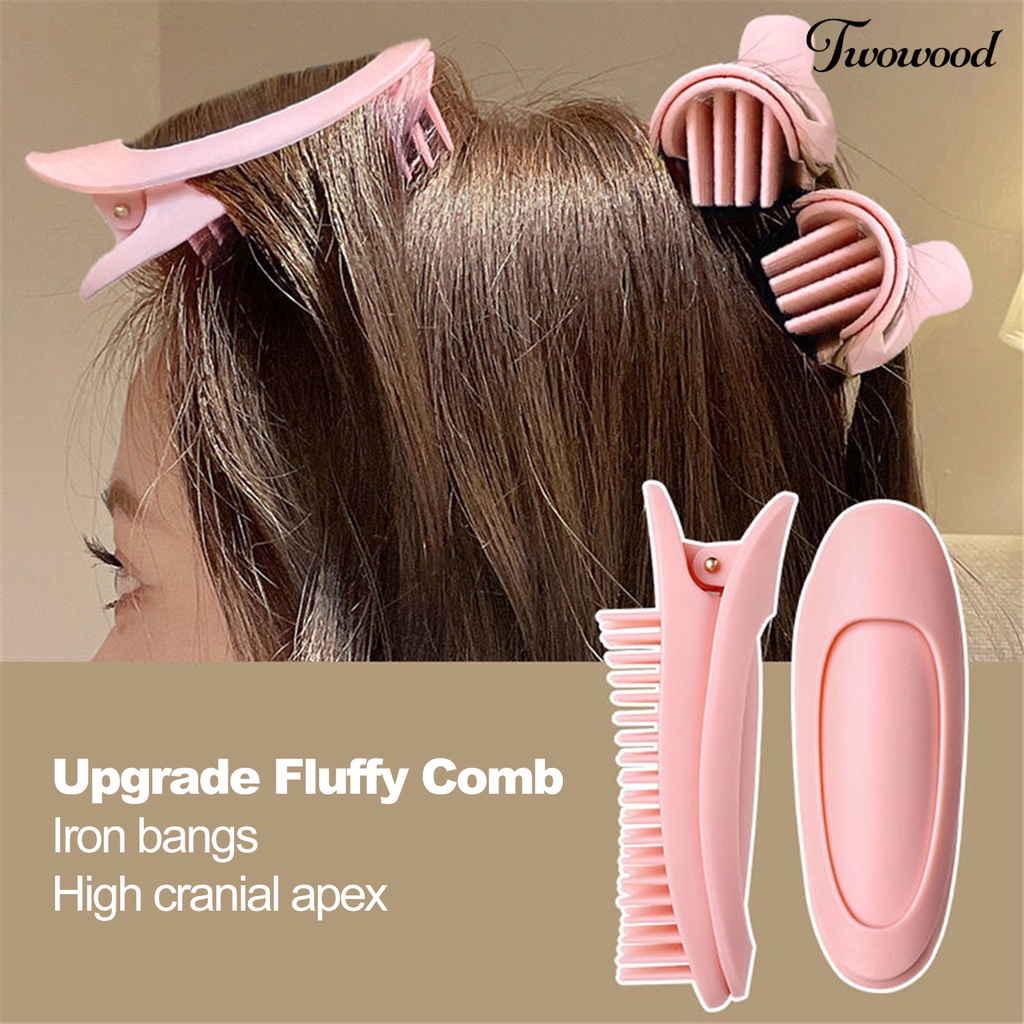 Twowood Sisir Desain Anti-slip Rambut Klip Tinggi Cranial Ditinggikan Tak Terlihat Pin Rambut Aksesoris Rambut