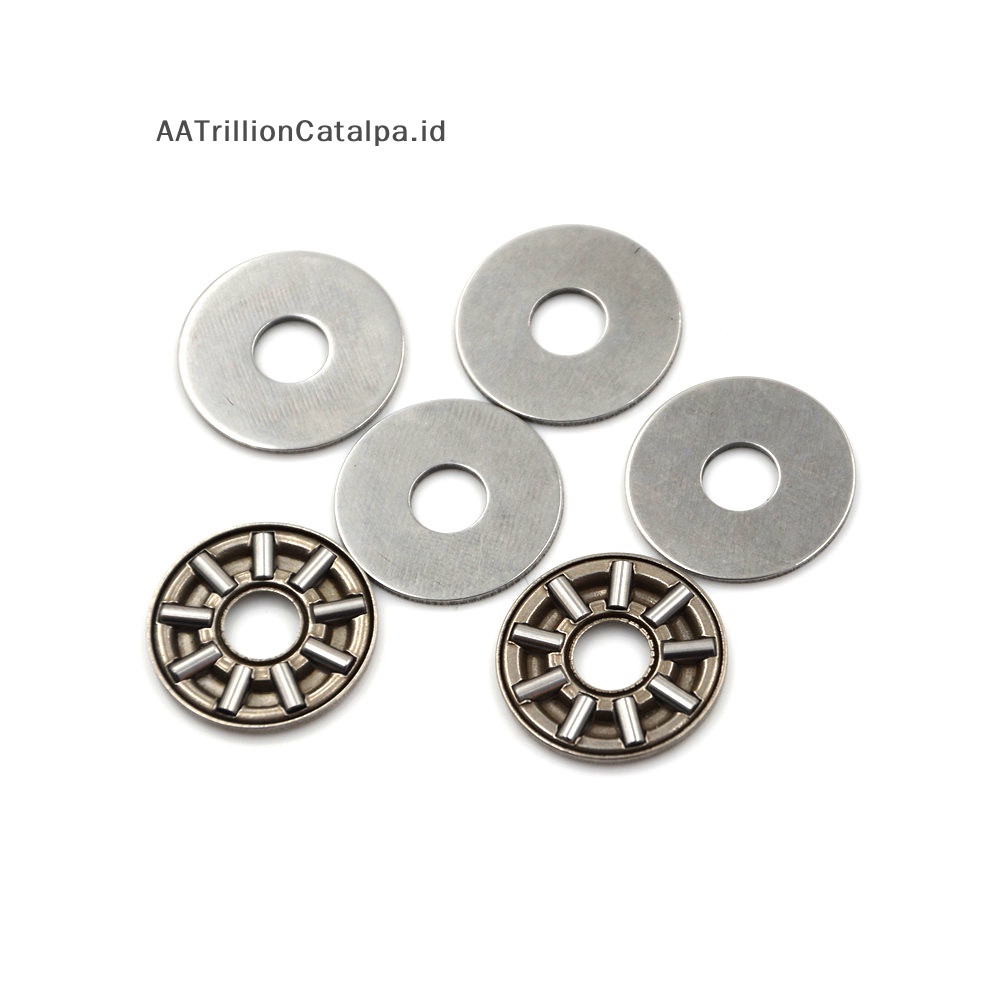 Aatrillioncatalpa 2set AXK0619 Bantalan Rol Dorong Dengan Dua Pencuci 6mm x 19mm x 2mm ID
