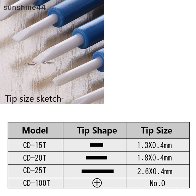 Sunshine DIY Menyesuaikan Obeng Antistatik Plastik Keramik Laptop Reparasi Alat Tangan Rumah ID
