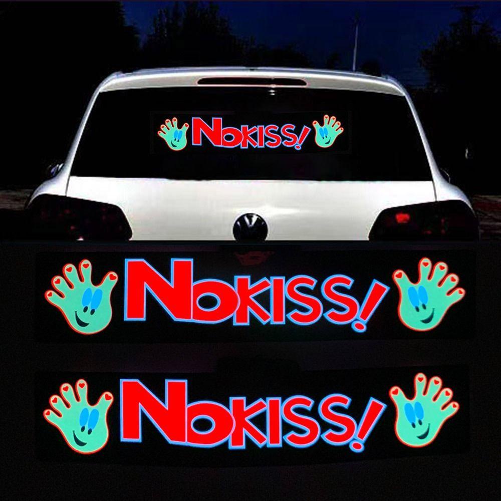 Populer Stiker Mobil LED Mobil Jendela NO KISS Mobil Elektrik Decals