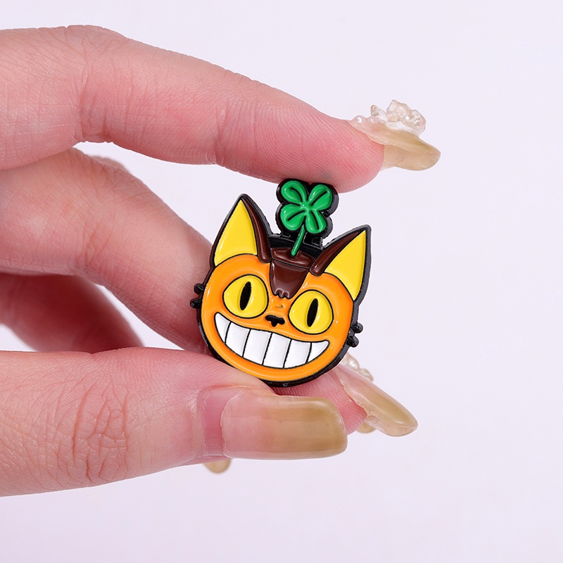 Anime Tanaman Totoro Enamel Pin Bros Lucu Garfield Pin Logam Bros Lencana Kartun Jewlery Hadiah Untuk Anak Anak