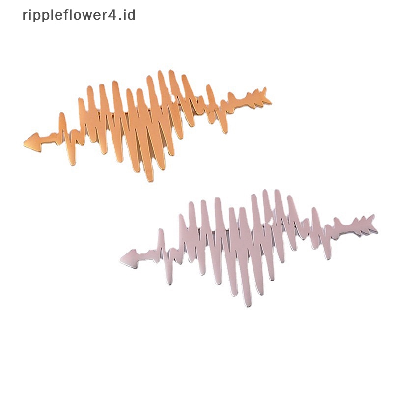 {rippleflower4.id} Kreatif Elektrokardiogram Jantung Bros Logam Setelan Sweater Pin Perhiasan Syal Gesper Bros Untuk Wanita Pria Hadiah~