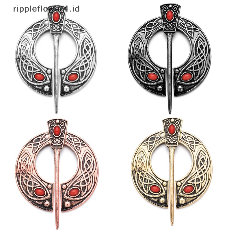 {rippleflower4.id} Viking Fashion Alloy Bros Pin Brooch Perhiasan Kostum Aksesori Untuk Wanita~