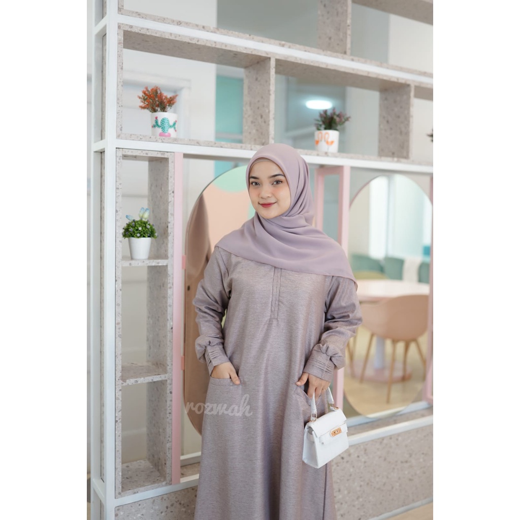 ABAYA KATUN MADINAH MALIKHA DRESSORIGINAL ROZWAH/COD/gamis katun madinah//ABAYA POLOS