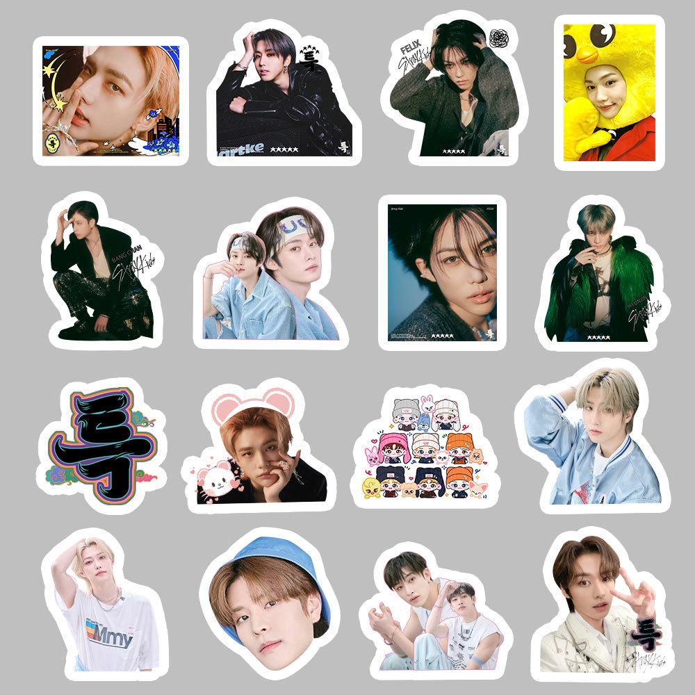 100pcs /set STRAY KIDS Stiker Album 5-bintang Laptop Ponsel Bagasi DIY Dekorasi Straykids Pasta Tahan Air