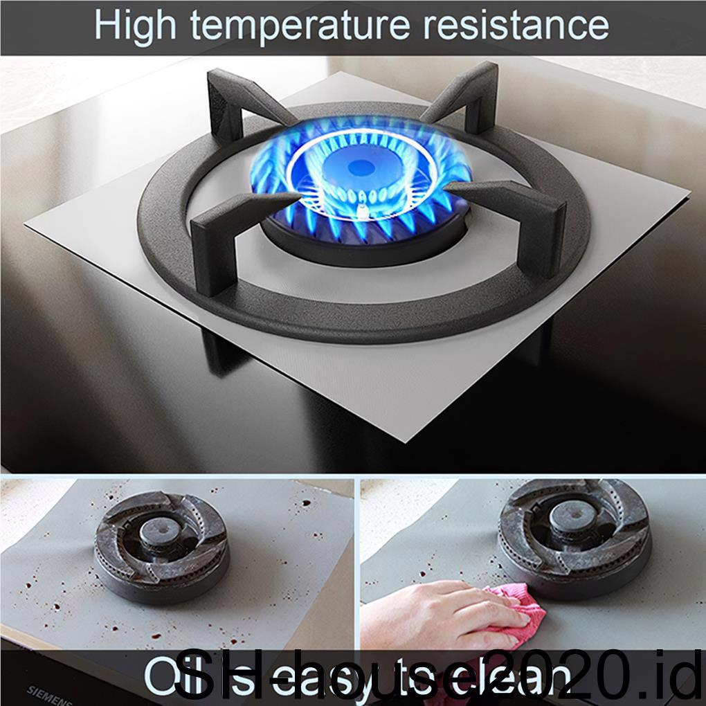 4pcs Pelindung Kompor Gas Stove Burner Cover Kitchen Gadget Mat Reusable Cooktop Pad Untuk Peralatan Restoran