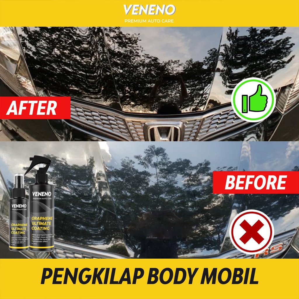 Veneno Graphene Ultimate Coating - Pengkilap Pelapis Pelindung Cat Coating Mobil Dengan Efek Kilap