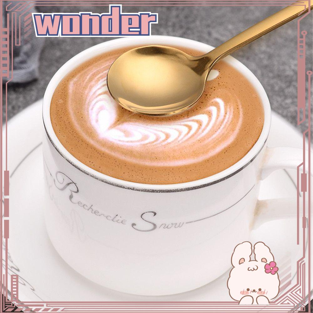 Wonder Coffee Spoon 304sendok Dessert Bulat Warna Solid