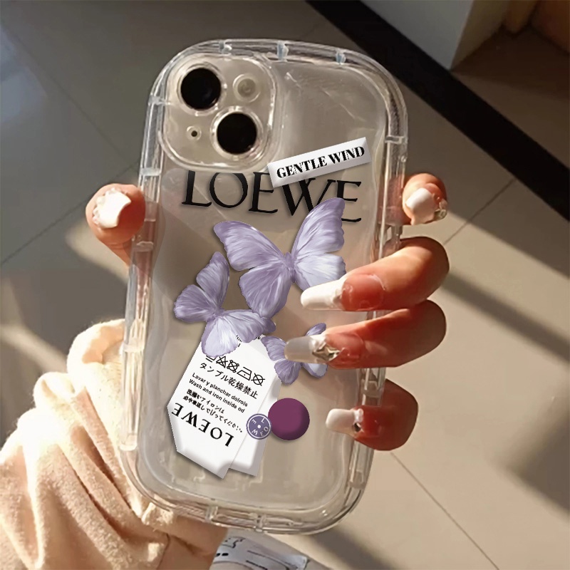 IPHONE Butterfly Phone Case Kompatibel Untuk Iphone11 13 14 12 Pro Max Soft Casing7 8 Plus XS X XR Transparan Shockproof TPU Silicone Cover