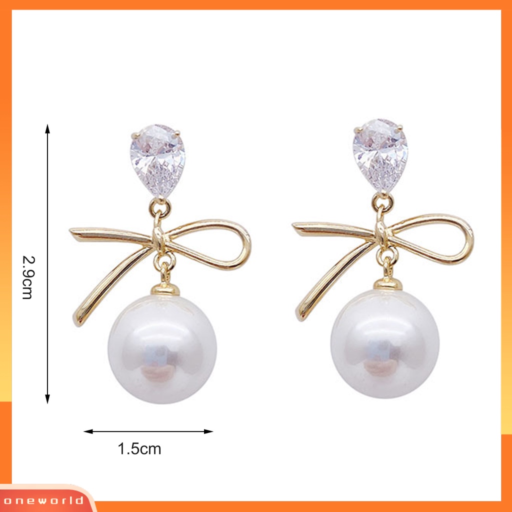 [WOD] 1pasang Anting Eye-catching All Match Elegan Indah Mengkilap Berdandan Warna Emas Temperamen Anting Menjuntai Untuk Pakaian Sehari-Hari