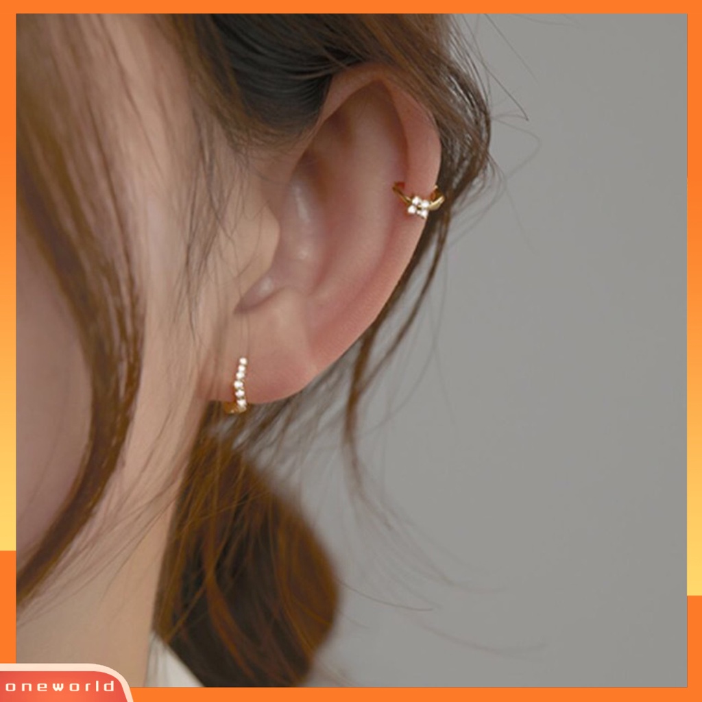 [WOD] Anting Tusuk Berlian Imitasi Wanita Elegan Trendy Mini Ear Stud Untuk Pacaran