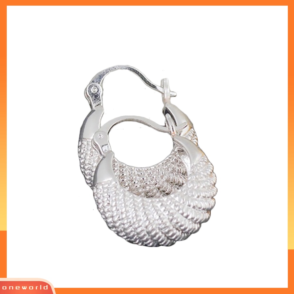 [WOD] Fashion Golden/Silver Disepuh Besar Hoop Bulat Lingkaran Anting Wanita Perhiasan Hadiah