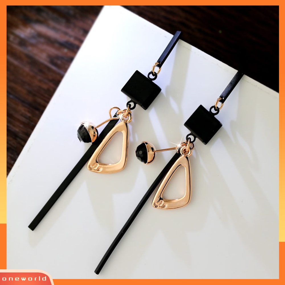 [WOD] Fashion Wanita Geometris Panjang Drop Ear Stud Earrings Menawan Perhiasan Hadiah