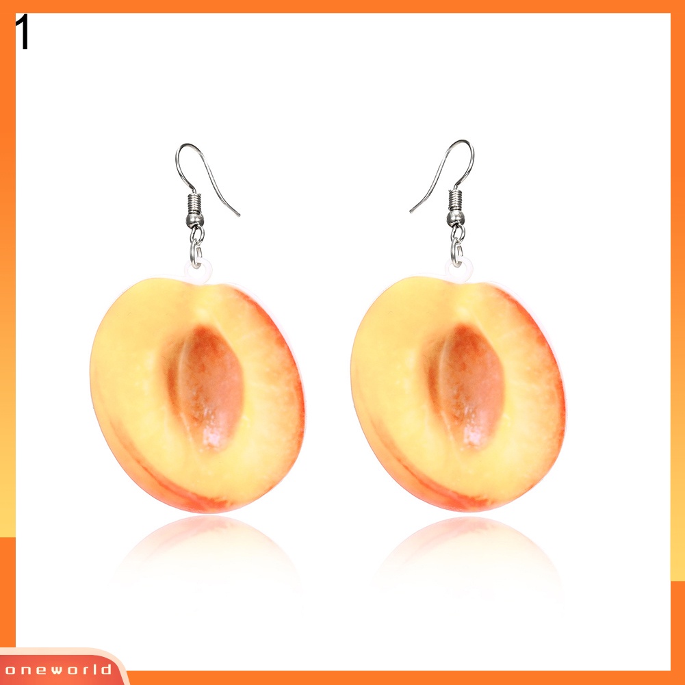 [WOD] Wanita Kreatif Kelapa Buah Segar Anting Kait Musim Panas Liburan Perhiasan Pesta