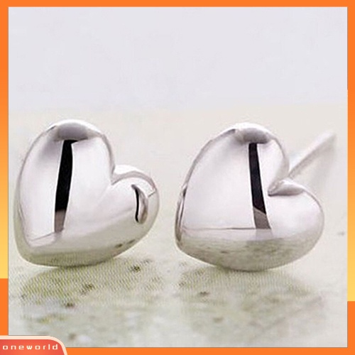 [WOD] 1pasang Fashion Wanita Lucu Kecil Jantung Pesona Telinga Stud Anting Perhiasan Hadiah Xmas