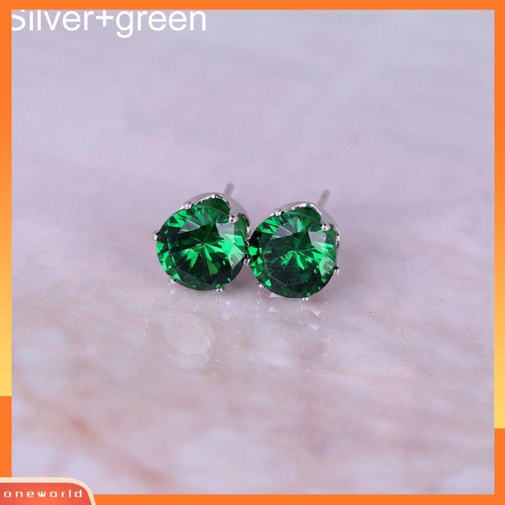 [WOD] Perhiasan Fashion Wanita Elegan Cubic Zirconia CZ Ear Stud Earrings Hadiah Pernikahan