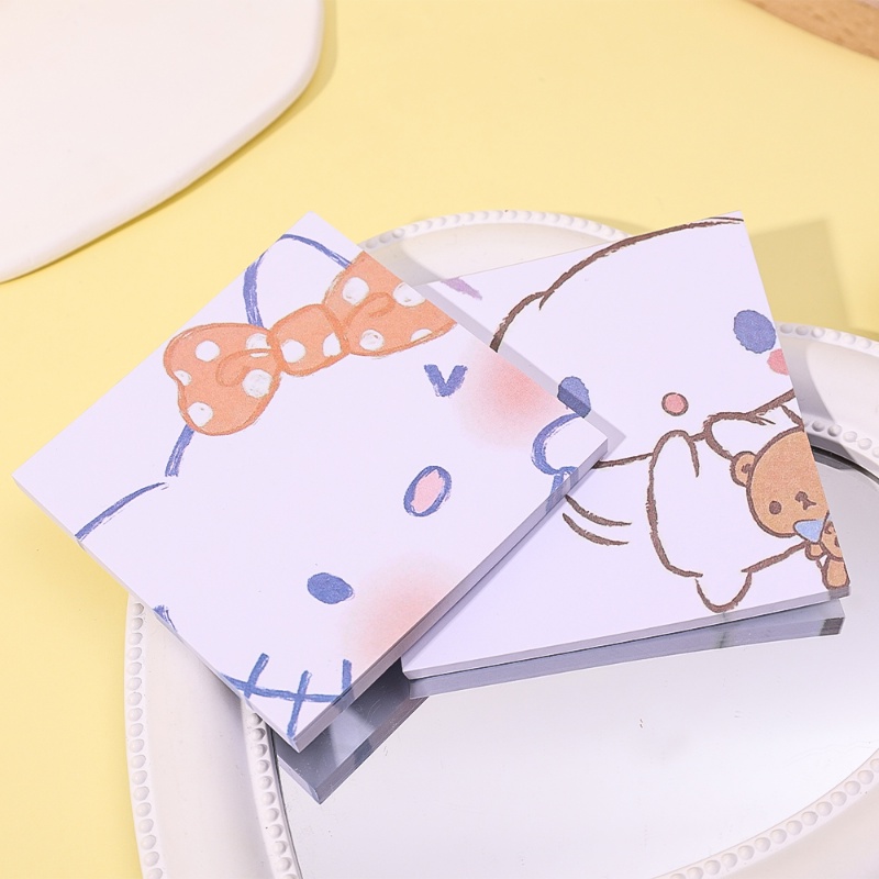 50lembar /Pack Compact Halus Kartun Sanrio Sticky Notes Girly Lucu Kecil Memo Pads Alat Tulis Siswa Perlengkapan Sekolah