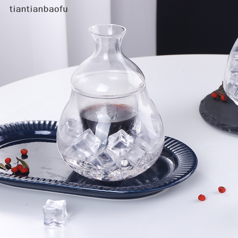 [tiantianbaofu] Glass Ice Bucket Red Wine Decanter Dispenser Anggur Whiskey Decanter Bar Alat Butik