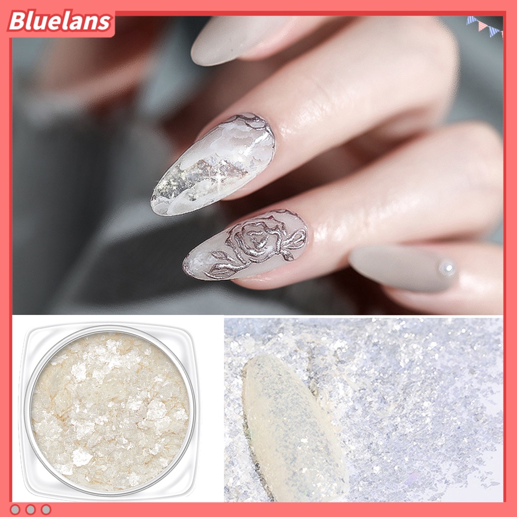 [BLM] Paku Payet Glitter Awan Brokat Bubuk DIY Nail Art Transparan Tipis Aurora Shimmer Sequin Ornamen Manicure Aksesoris