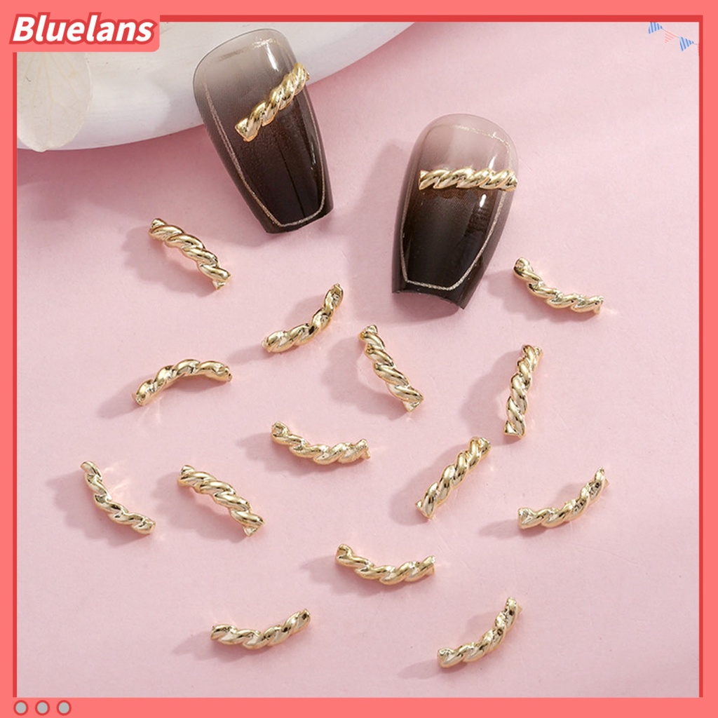 [BLM] 20 Pcs Nail Art Perhiasan 3D Kepang Berongga Busur Indah DIY Alloy Jepang Kuku Pesona Dekorasi Ornamen Kecantikan Supply