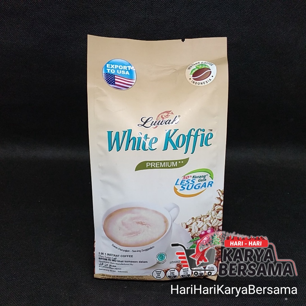 

LUWAK WHITE KOFFIE LESS SUGAR BAG 10'S X 17GR