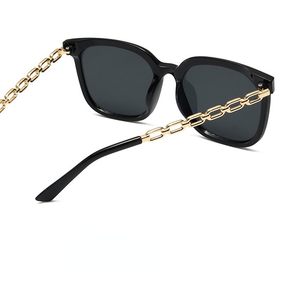 Fashion Square Aesthetic Shades Sunglasses Untuk Wanita/Men Metal Frame Sunglasses Eyewear