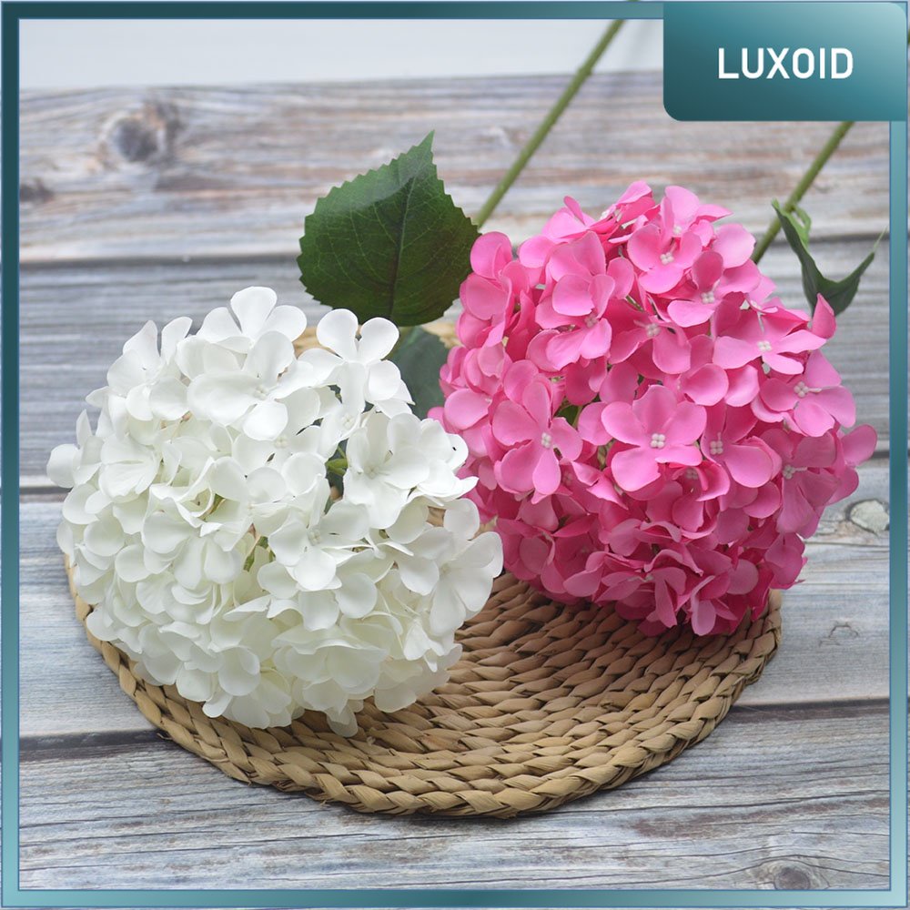 LUXOID - Bunga Hydrangea HORTENSIA 70CM Bulat Jumbo 1Kuntum Premium