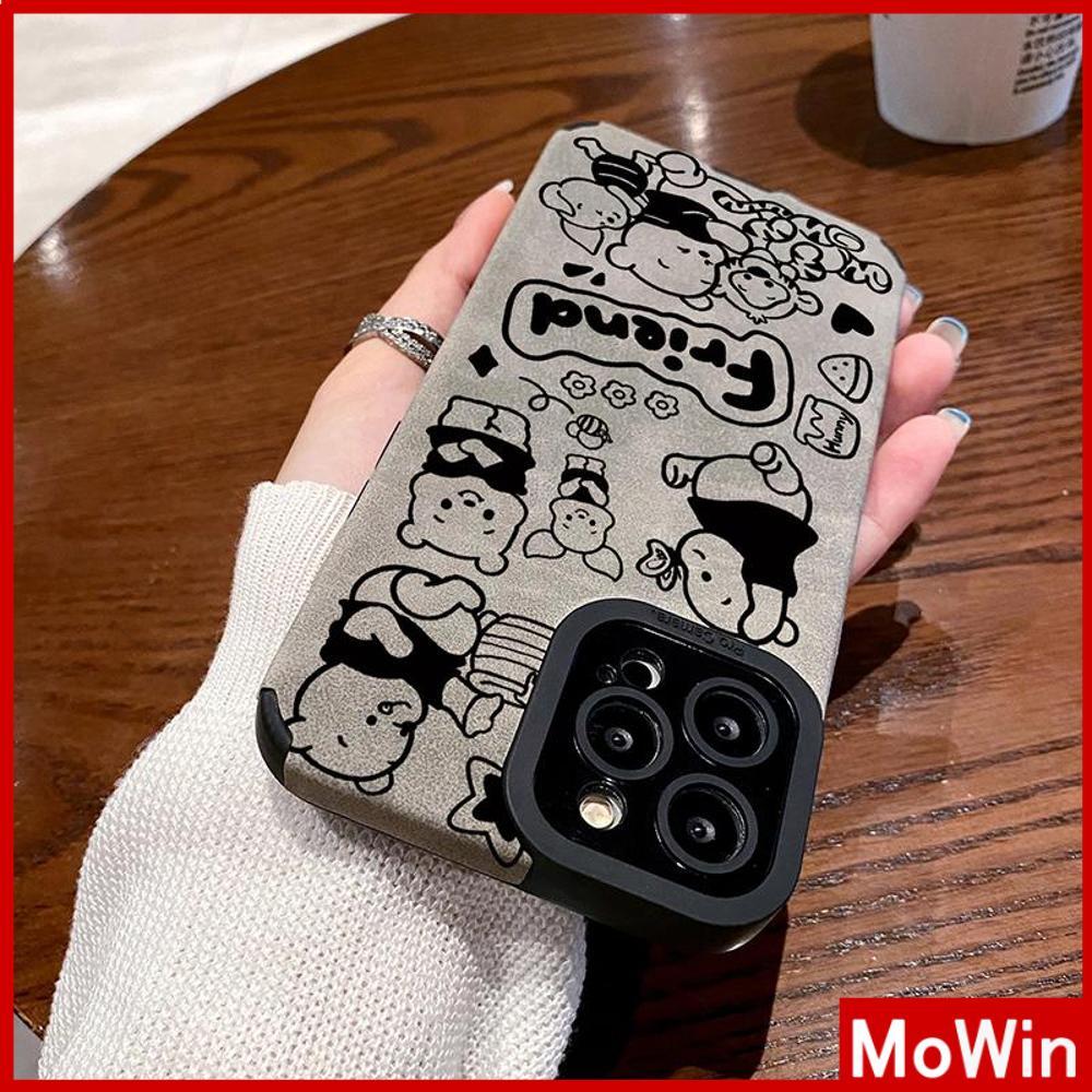 Case iPhone 14 Pro Max iPhone Case Murid Stiker Suede Shockproof Kamera Case Pelindung Karakter Kartun Lucu Kompatibel dengan iPhone 13 Pro max 12 Pro Max 11 xr xs max 7Plus 8Plus