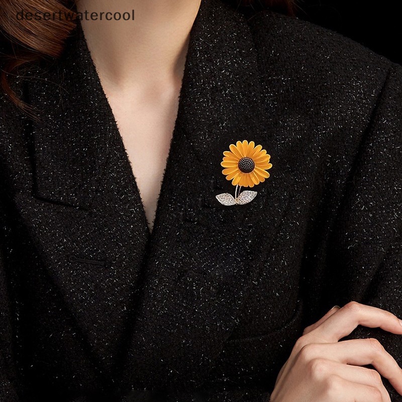 Deid Bros Bunga Matahari Untuk Wanita Unisex Enamel Musim Panas Kecantikan Sunflower Pesta Kantor Martijn
